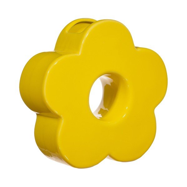 Vaso in gres giallo Flower - Sass & Belle-image-3