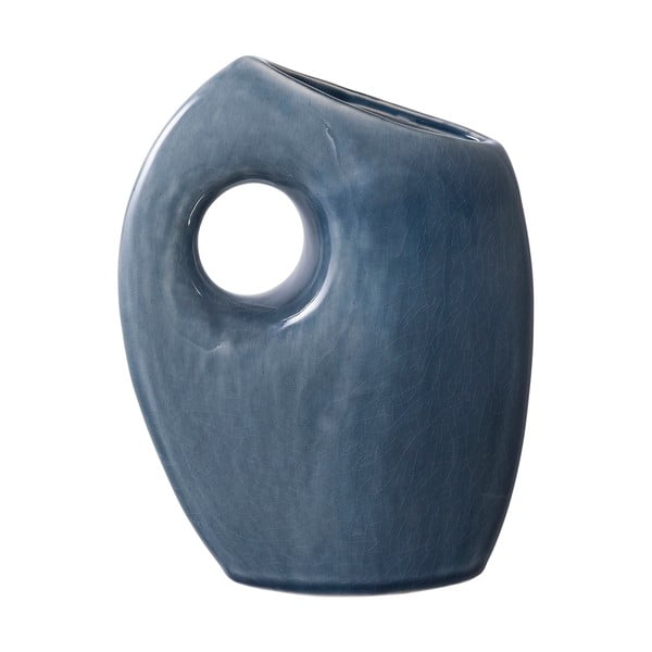 Vaso in ceramica blu scuro (altezza 18 cm) - House Nordic