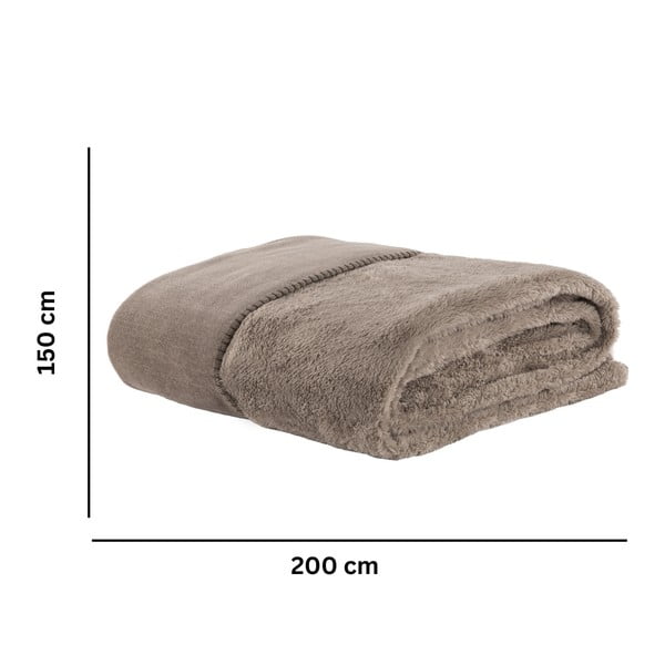 Coperta grigio tortora in micropile 150x200 cm Tomo – Tiseco Home Studio-image-4