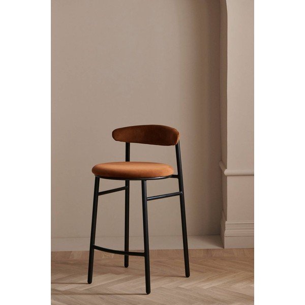 Sgabello da bar marrone cognac in metallo (altezza della seduta 66 cm) Doggi – Ellos Home-image-1