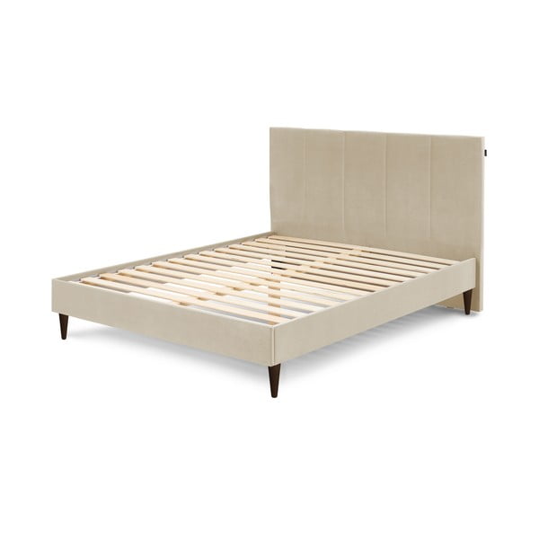 Letto matrimoniale imbottito beige con griglia 180x200 cm Vivara - Bobochic Paris