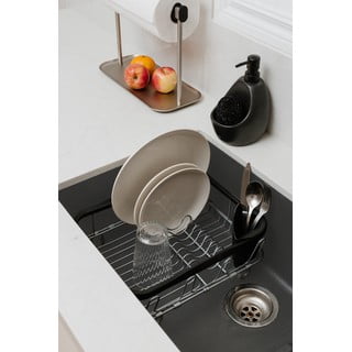 Scolapiatti in acciaio nero 37x29 cm Sinkin - Umbra