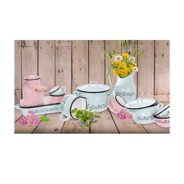 Tazza smaltata verde menta Meadow, 400 ml - Orion-image-1