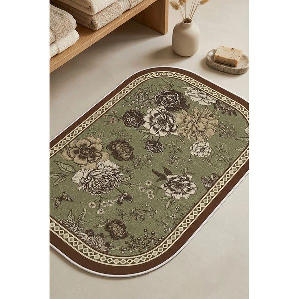 Tappetino per il bagno verde 60x90 cm – Foutastic-image-4