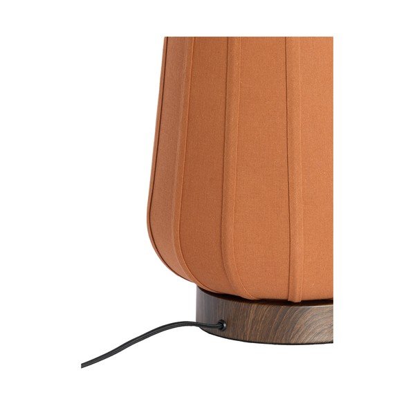 Lampada da tavolo color terracotta in metallo con paralume in tessuto (altezza totale 29 cm) Bibia – Light & Living-image-3