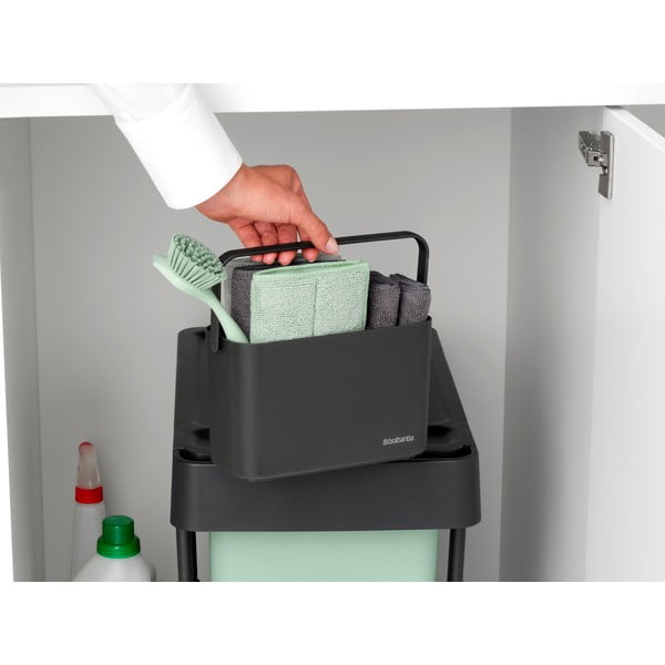 Set per lavare i piatti grigio scuro in plastica riciclata SinkSide – Brabantia-image-4