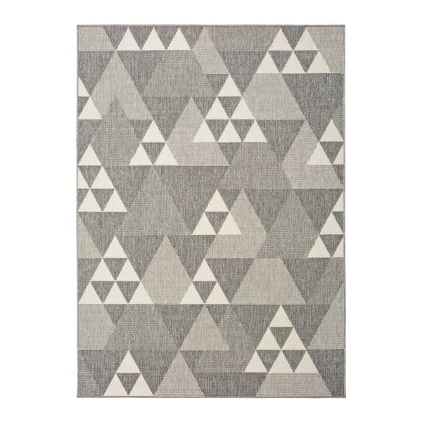 Tappeto grigio per esterni Triangles, 80 x 150 cm Clhoe - Universal