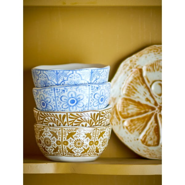 Ciotoline in set blu e arancioni in gres 4 pz 200 ml Milton – Bloomingville-image-4