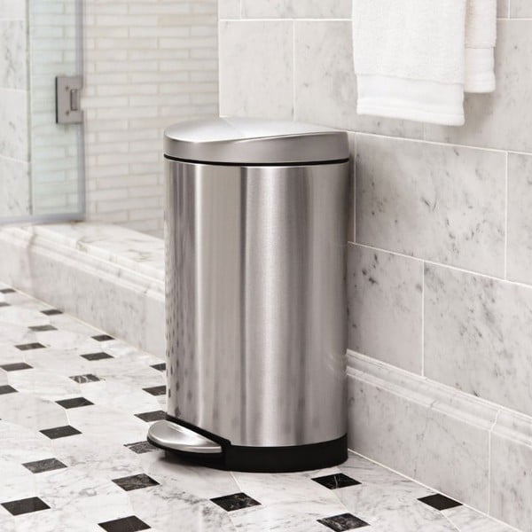 Cestino per rifiuti in acciaio con piedini in argento 10 l - simplehuman-image-1