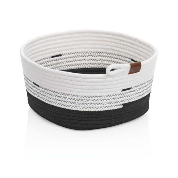 Cesto portaoggetti bianco e nero , 32 x 27 cm Hedda - Kela