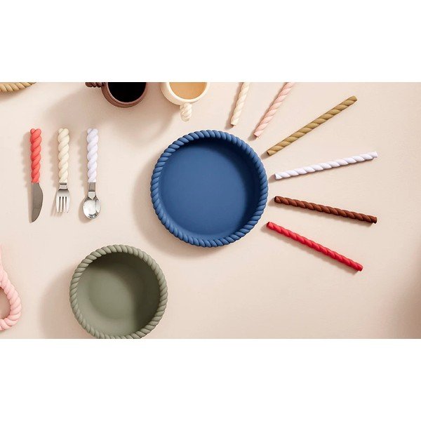 Set da pranzo per bambini in silicone 2 pz Mellow – OYOY Mini-image-2