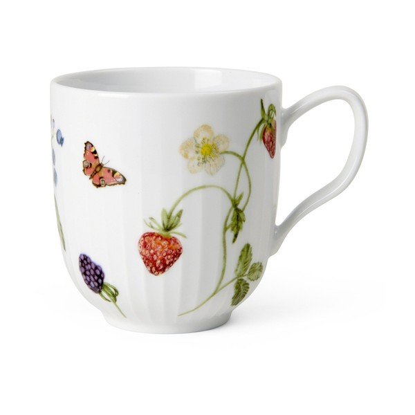 Tazza bianca in porcellana con motivo floreale 330 ml Hammershøi Summer - Kähler Design
