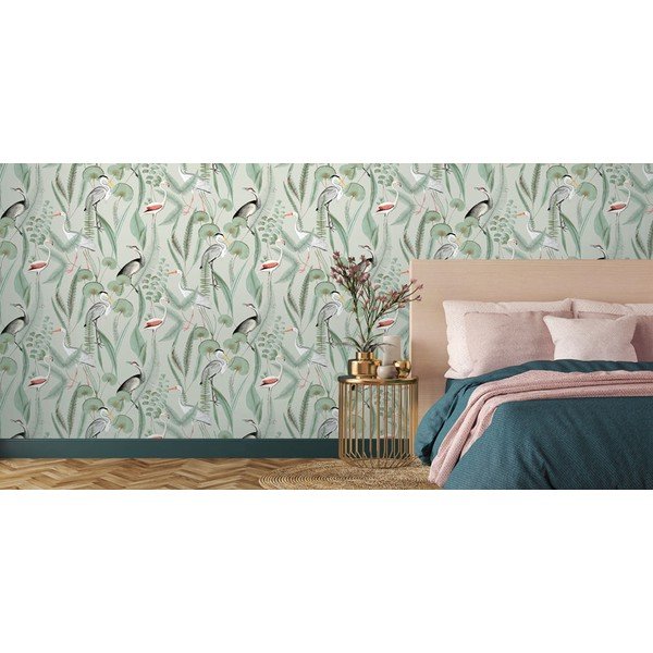 Carta da parati in lana 10 m x 53 cm Tropical - Vavex-image-1