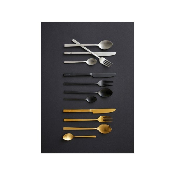 Posate color ottone in acciaio 16 pz Brass – Bitz-image-2