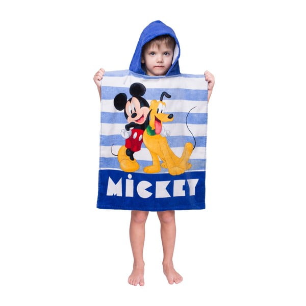 Poncho bambino in spugna blu Mickey - Jerry Fabrics-image-1