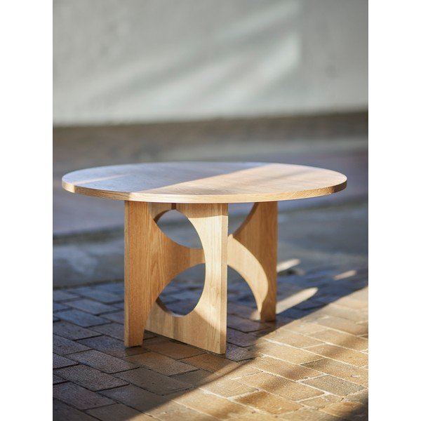 Tavolino da salotto rotondo di colore naturale con effetto abete ø 80 cm Alden – Bloomingville-image-2