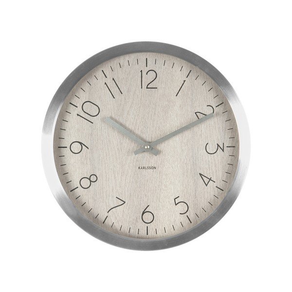 Bílé hodiny Present Time Wood Charm