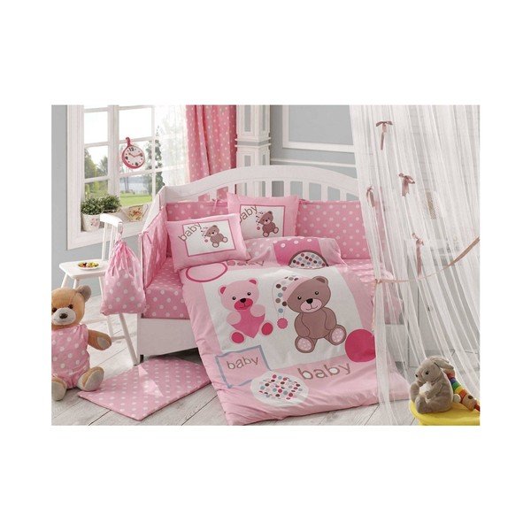 Biancheria da letto per bambini con lenzuolo Ponpon, 100 x 150 cm - Mijolnir