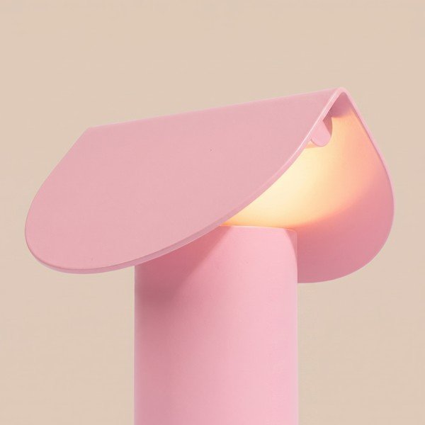 Lampada da tavolo LED rosa in alluminio (altezza totale 15 cm) BISCUIT – Thoro-image-3