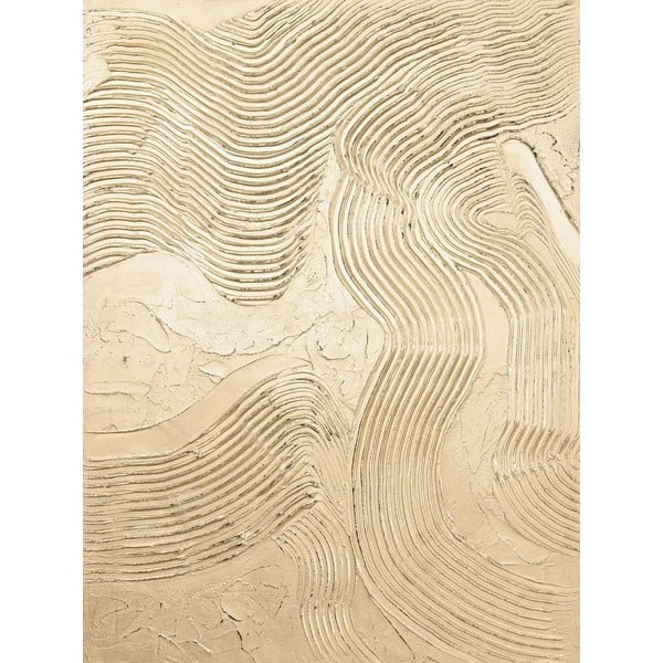 Quadro dipinto a mano 88x118 cm Metallic Champagne - Malerifabrikken