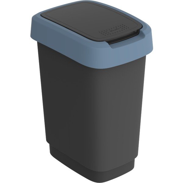 Bidone per rifiuti in plastica riciclata 10 L Twist - Rotho