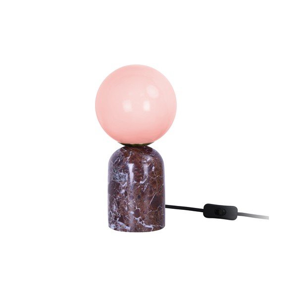 Lampada da tavolo burgundy in marmo (altezza totale 20 cm) Lazio Sphere – Leitmotiv-image-2