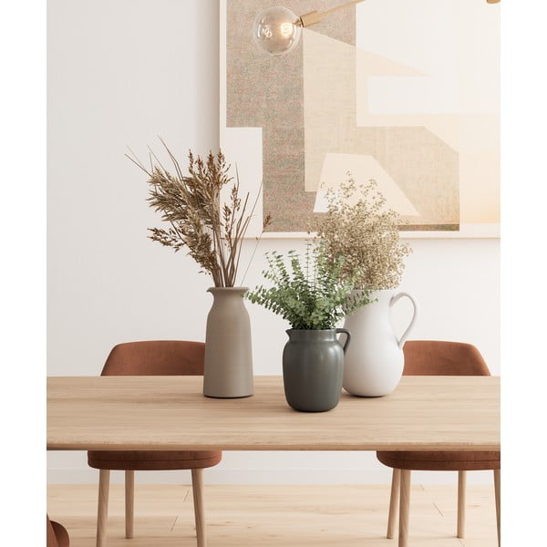 Vaso in ceramica bianca fatto a mano (altezza 30 cm) Harmonia - Artevasi-image-3