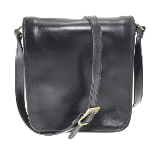 Borsa a tracolla in pelle nera da uomo Roads - Chicca Borse