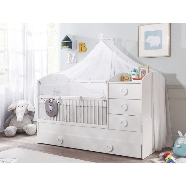 Lettino bianco con contenitore 80x180 cm Cotton - Kalune Design-image-4