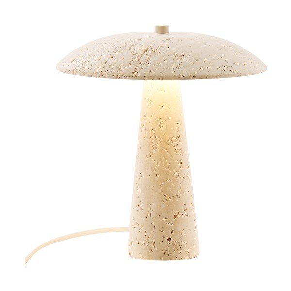Lampada da tavolo LED beige in pietra (altezza totale 25,5 cm) Consett – House Nordic-image-3