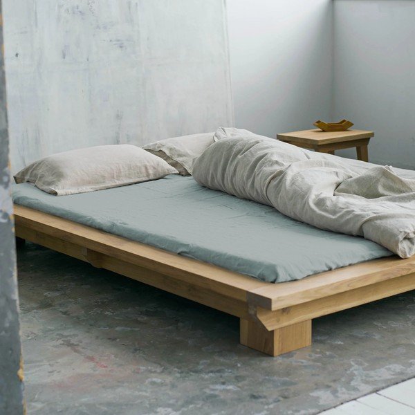 Lenzuolo di lino verde 200x180 cm Milieu - Linen Tales-image-1