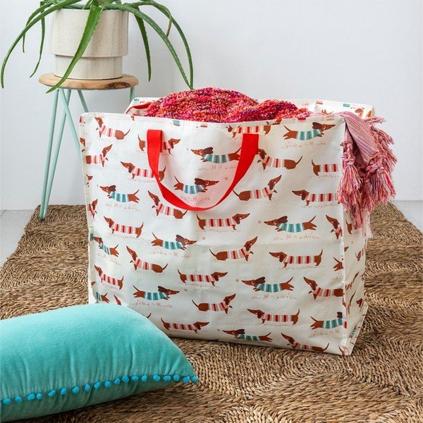 Organizer per vestiti in plastica riciclata 28x58x48 cm Sausage Dog – Rex London-image-1