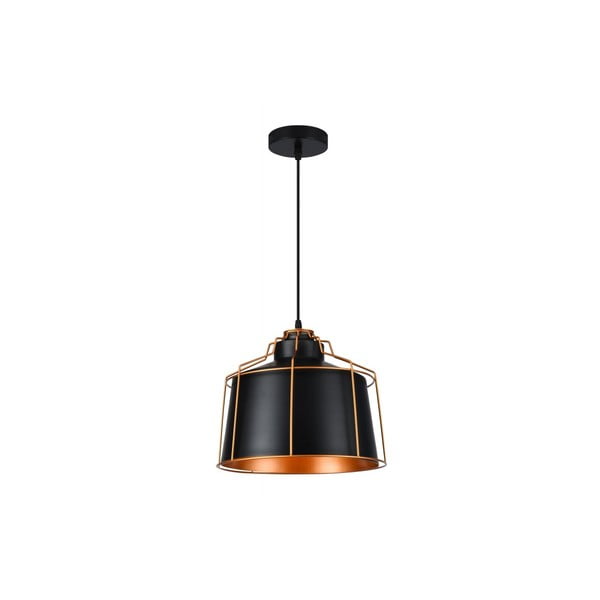 Lampadario nero con paralume in metallo ø 32 cm Goa - GTV