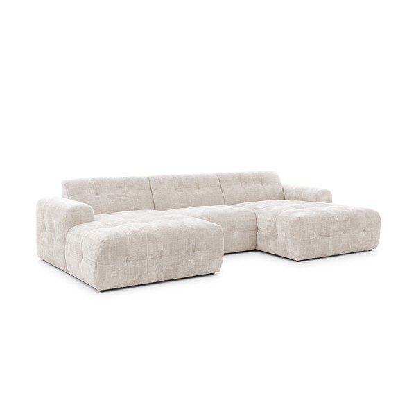 Divano angolare color crema (a U/con chaise lounge) Melva – Ropez