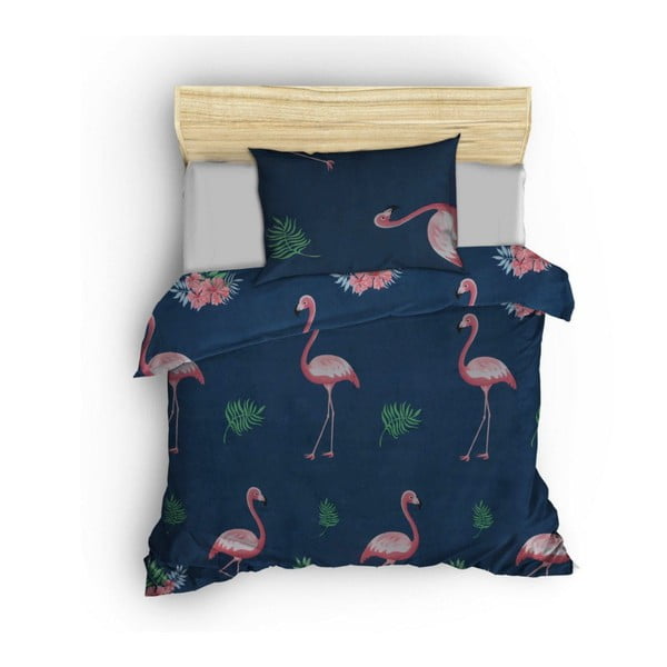 Set copripiumino e federa da bambini blu scuro/rosa per letto singolo 140x200 cm Big Filamin – Mijolnir