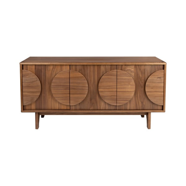 Cassettiera bassa marrone in noce 120x58 cm Groove - Zuiver