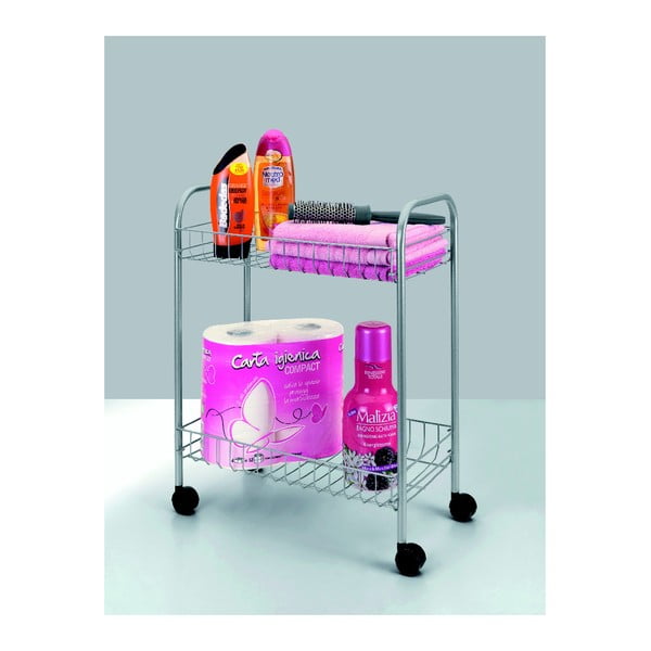 Scaffale mobile a due livelli Greg, lunghezza 41 cm - Metaltex-image-3