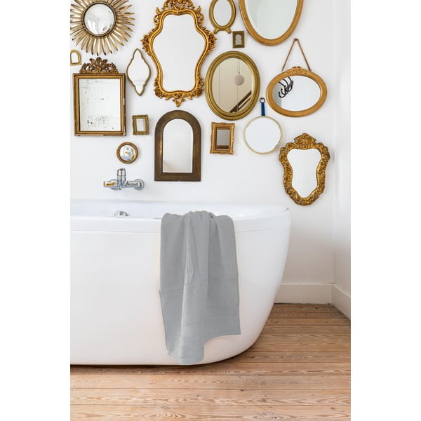 Asciugamano grigio chiaro, 50 x 100 cm - Tiseco Home Studio-image-1