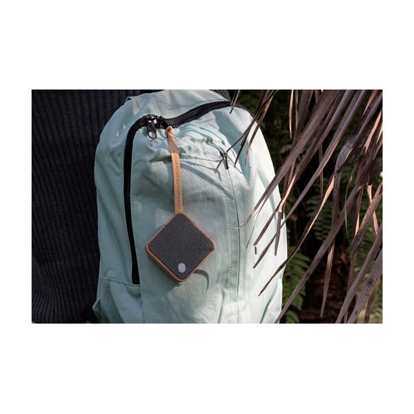 Altoparlante Bluetooth quadrato nero marrone scuro - Gingko-image-2