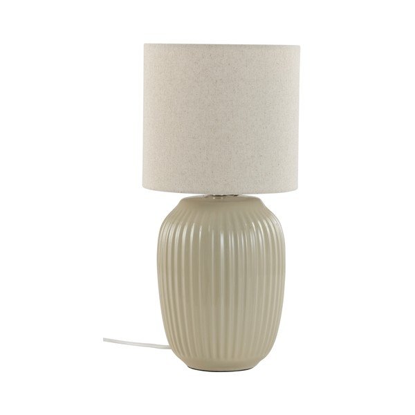 Lampada da tavolo beige in ceramica (altezza totale 41,5 cm) Karlsson – Jotex