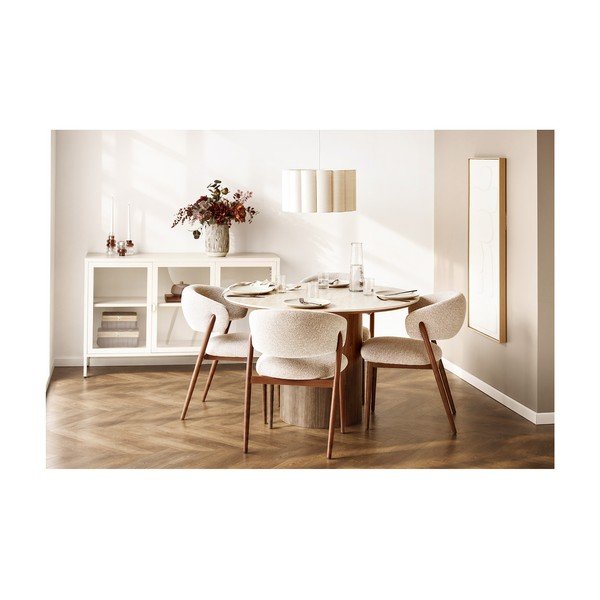 Tavolo da pranzo rotondo con piano in ceramica ø 120 cm Delphi – House Nordic-image-1
