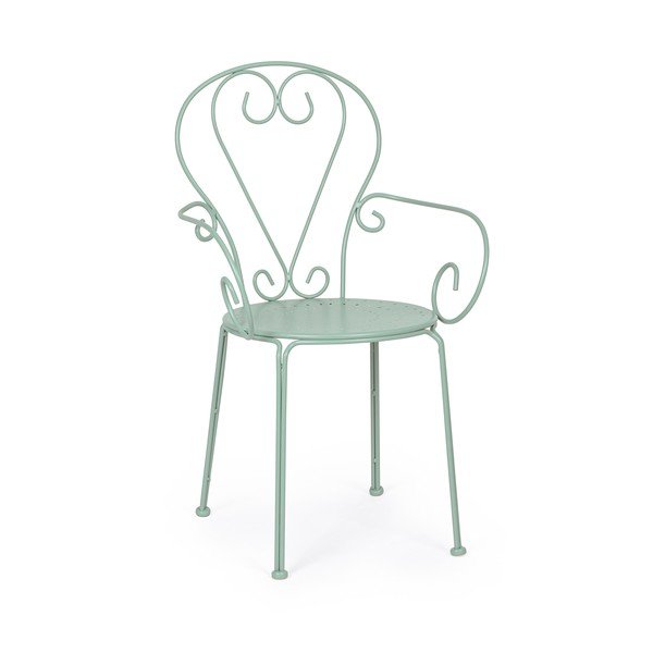Sedia da esterno color menta in metallo Etienne – Bizzotto