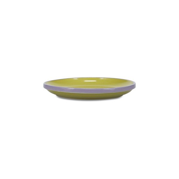 Piatto da dolce verde/viola in gres ø 18 cm Duo – ONA-image-4