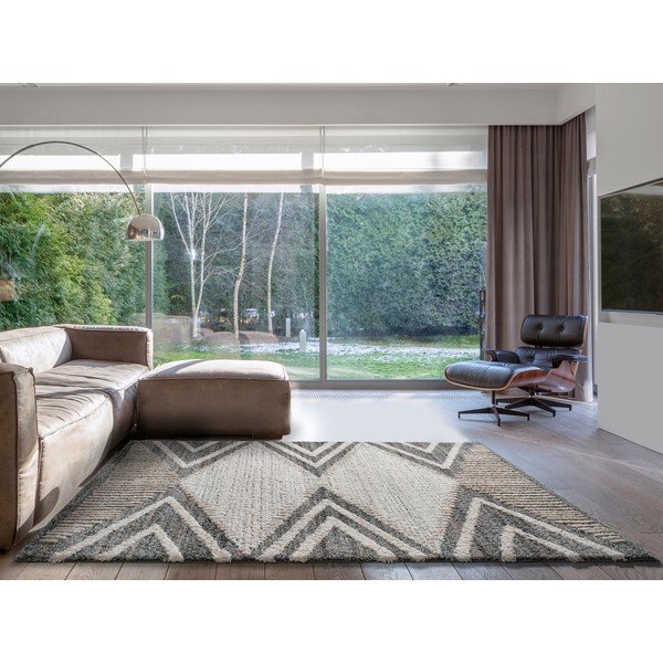 Tappeto marrone-grigio , 120 x 170 cm Farah Geo - Universal-image-1