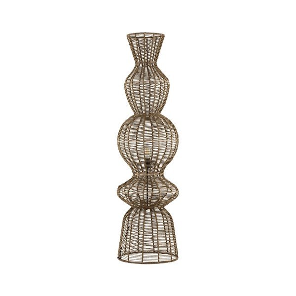 Lampada da terra di colore naturale con rivestimento in corda (altezza totale 136 cm) Breena – Nova Luce