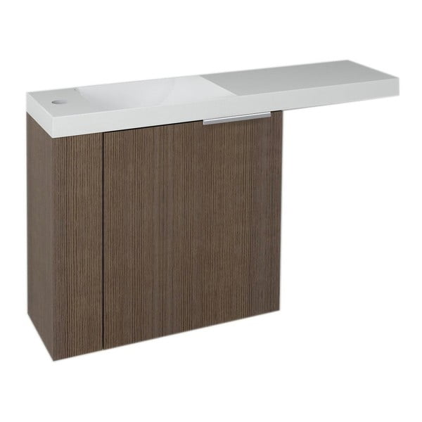 Mobile senza lavabo marrone con effetto pino da appendere 50x50 cm Latus Vi – Sapho