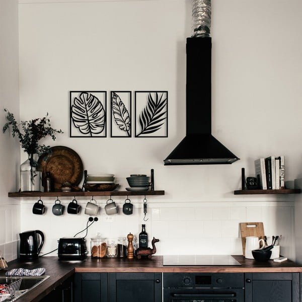 Decorazione murale in metallo 80x38 cm Leaf - Wallity-image-2