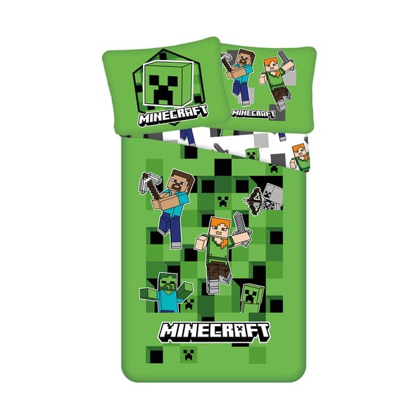 Biancheria da letto per bambini in microfibra per letto singolo 140x200 cm Minecraft – Jerry Fabrics