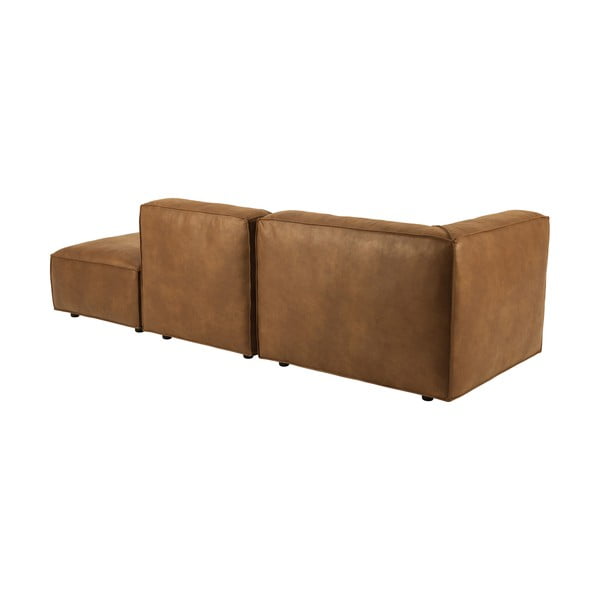 Poltrona lounge in similpelle marrone cognac (angolo destro) Fairfield Kentucky - Bonami Selection-image-4