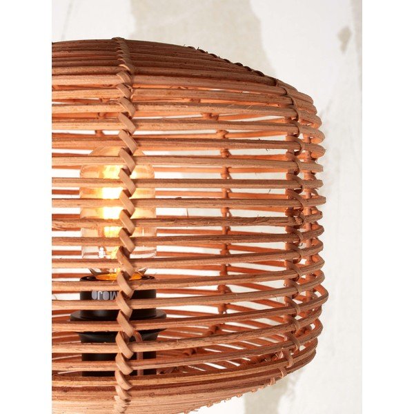 Lampada da terra con paralume in rattan di colore naturale (altezza 130 cm) Tanami - Good&Mojo-image-4